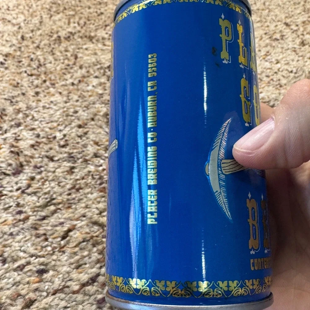Vintage Placer Gold Beer 12oz Can Placer Brewing Co Auburn CA Steel Collectible